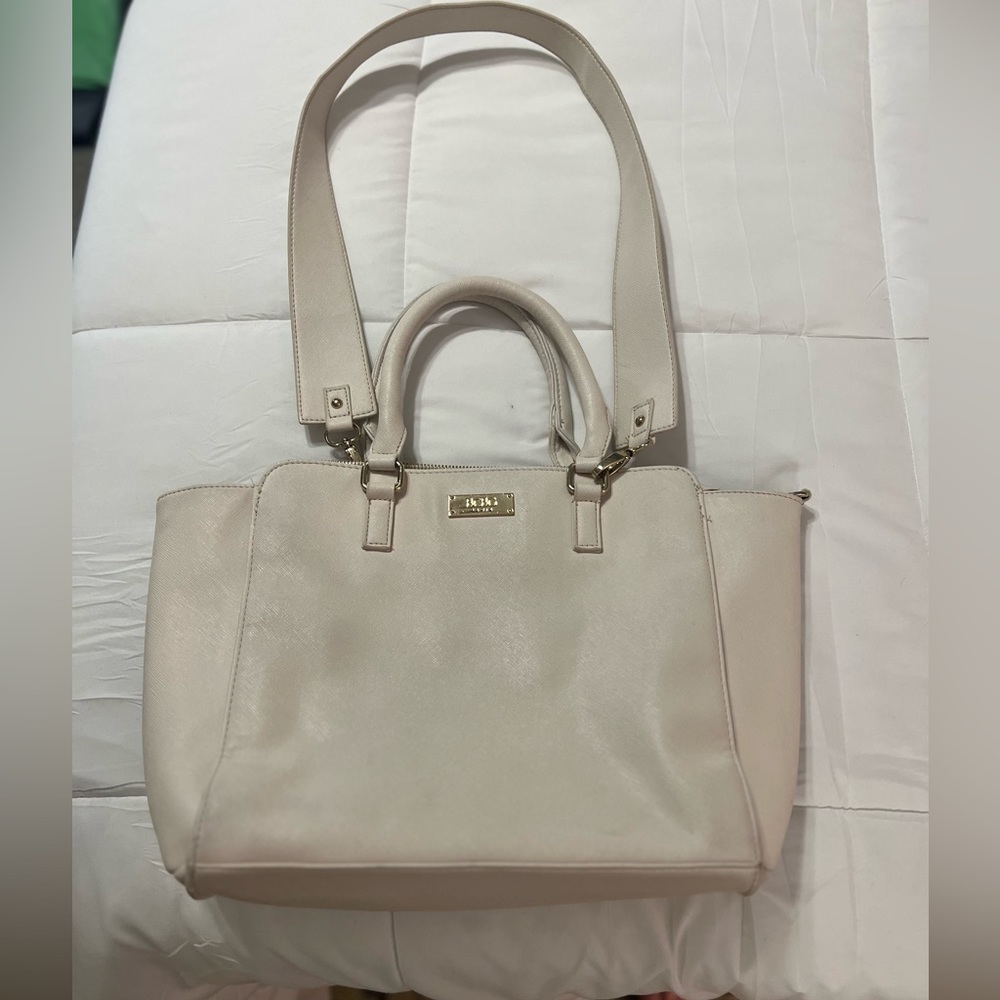 BCBG Paris Off-White-Cream Crossbody Shoulder Bag